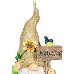 Exhart Welcome Gnome Hanging Bird House -Sunny Decor Shop 300159 PT2. AC SS1800 V1671029871