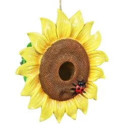 Exhart Sunflower Hanging Bird House -Sunny Decor Shop 300167 PT5. AC SS1800 V1635434515