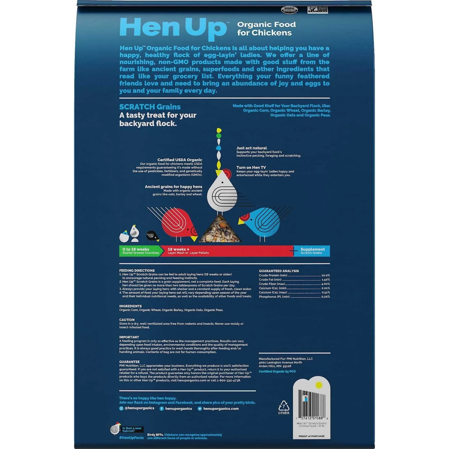 Hen Up Scratch Grains Organic Chicken Food, 25-lb Bag & Hen Up Layer Pellets Organic Chicken Food, 25-lb Bag 5 Hen Up Scratch Grains Organic Chicken Food, 25-lb Bag & Hen Up Layer Pellets Organic Chicken Food, 25-lb Bag - Image 3