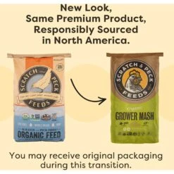 Scratch And Peck Feeds Naturally Free Organic 17% Protein Grower Chicken & Duck Feed & Scratch And Peck Feeds Cluckin' Good Organic Herbs Chicken Supplement, 10-oz Bag -Sunny Decor Shop 302108 PT7. AC SS1800 V1681146193
