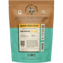 Scratch And Peck Feeds Naturally Free Organic Layer 16% Chicken & Duck Feed & Scratch And Peck Feeds Cluckin' Good Layer Grit Chicken Supplement, 7-lb Bag -Sunny Decor Shop 302110 PT2. AC SS1800 V1681155973