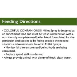 Colorful Companions Millet Sprays Bird Food, 10-lb Box 9 Colorful Companions Millet Sprays Bird Food, 10-lb Box -Sunny Decor Shop 303782 PT6. AC SS1800 V1622642854