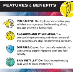 Caitec Featherland Paradise Sisal Preening Pole Bird Toy -Sunny Decor Shop 311532 PT4. AC SS1800 V1669661372