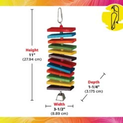 Caitec Featherland Paradise Rainbow Stack Bird Toy -Sunny Decor Shop 311534 PT2. AC SS1800 V1669673238