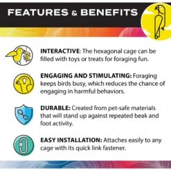 Caitec Featherland Paradise Baffle Cage Bird Toy -Sunny Decor Shop 311536 PT4. AC SS1800 V1669661372