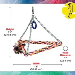 Caitec Featherland Paradise Cotton Pyramid Swing Bird Toy -Sunny Decor Shop 311546 PT2. AC SS1800 V1668531762