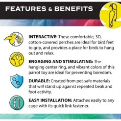 Caitec Featherland Paradise Cotton Pyramid Swing Bird Toy -Sunny Decor Shop 311546 PT4. AC SS1800 V1668531392