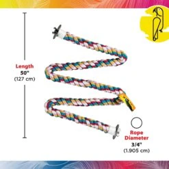 Caitec Featherland Paradise Cotton Zig Zag Perch Bird Toy -Sunny Decor Shop 311548 PT2. AC SS1800 V1668531824