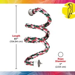 Caitec Featherland Paradise Curled Cotton Perch Bird Toy -Sunny Decor Shop 311552 PT2. AC SS1800 V1668532575