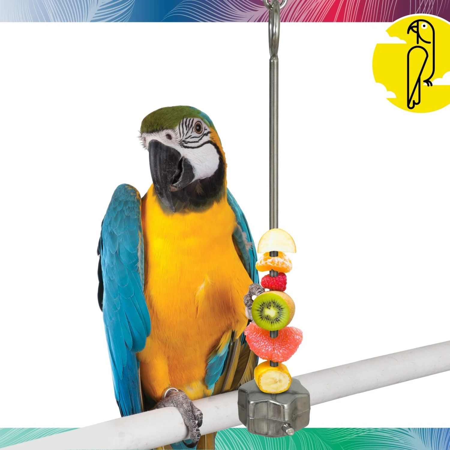 Caitec Featherland Paradise Stainless Steel Kabob Bird Toy 4 Caitec Featherland Paradise Stainless Steel Kabob Bird Toy - Image 2