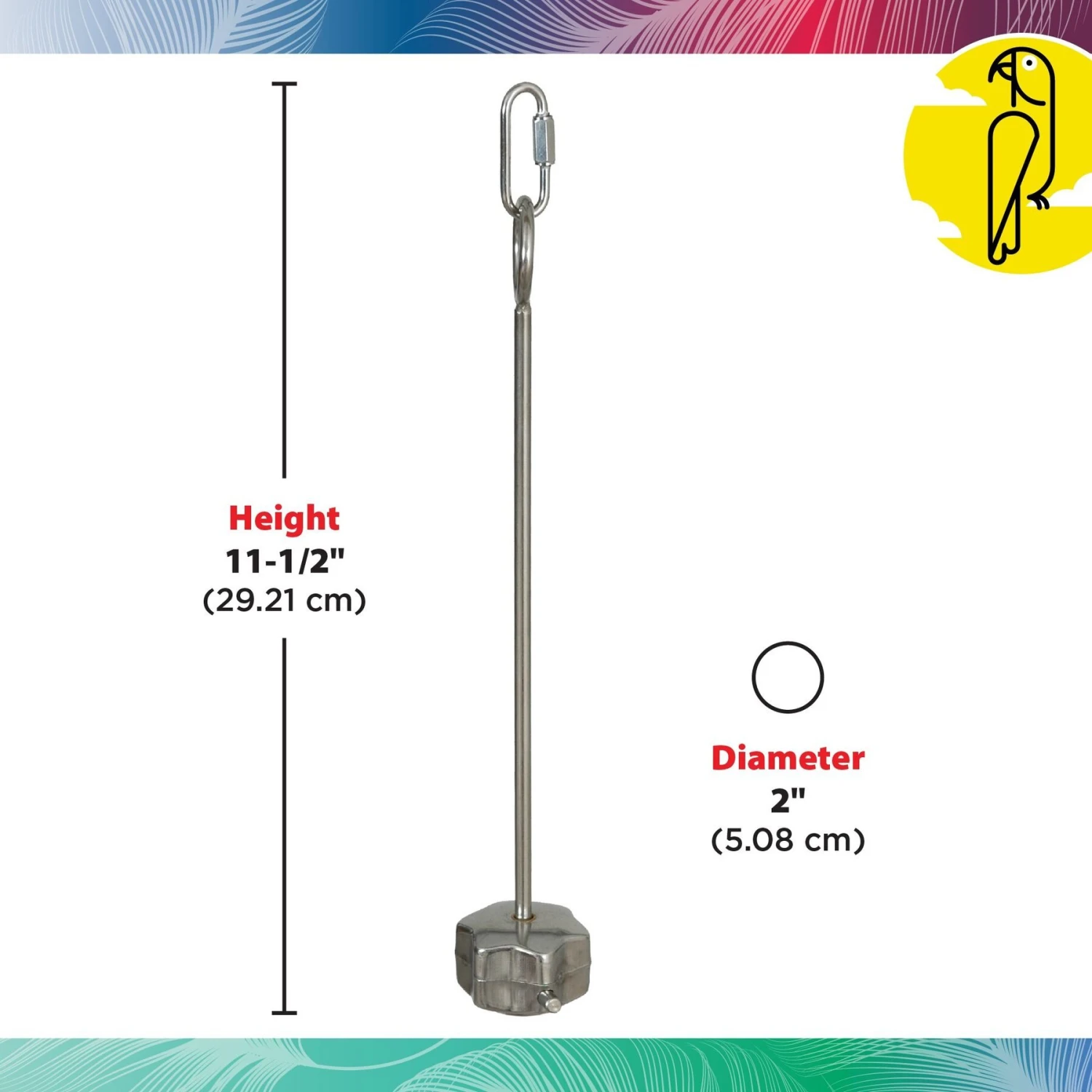 Caitec Featherland Paradise Stainless Steel Kabob Bird Toy 5 Caitec Featherland Paradise Stainless Steel Kabob Bird Toy - Image 3