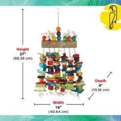 Caitec Featherland Paradise Bamboo Log Bird Toy -Sunny Decor Shop 311567 PT2. AC SS1800 V1668729309
