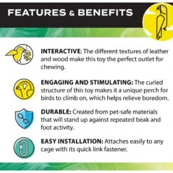 Caitec Featherland Paradise Active Curl Bird Toy -Sunny Decor Shop 311571 PT4. AC SS1800 V1668729358