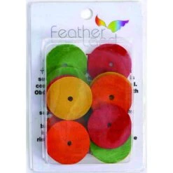 Caitec Featherland Paradise Wood Disks Bird Toy, 20 Count