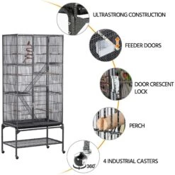 Yaheetech 69-in Parrot Cage With Detachable Stand 14 Yaheetech 69-in Parrot Cage With Detachable Stand -Sunny Decor Shop 325596 PT3. AC SS1800 V1632796023
