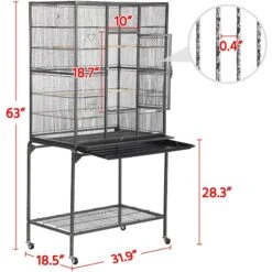 Yaheetech 63-in Open Top Metal Parrot Cage With Detachable Rolling Stand -Sunny Decor Shop 325602 PT2. AC SS1800 V1632793905