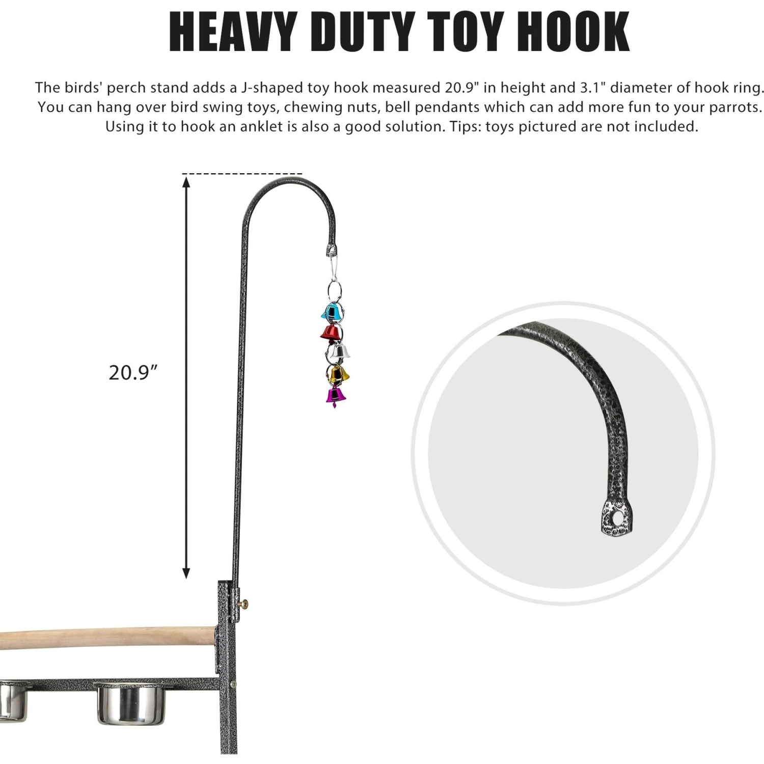 Coziwow By Jaxpety Outdoor/Indoor Bird Stand Feeder Perch 4 Coziwow By Jaxpety Outdoor/Indoor Bird Stand Feeder Perch - Image 2