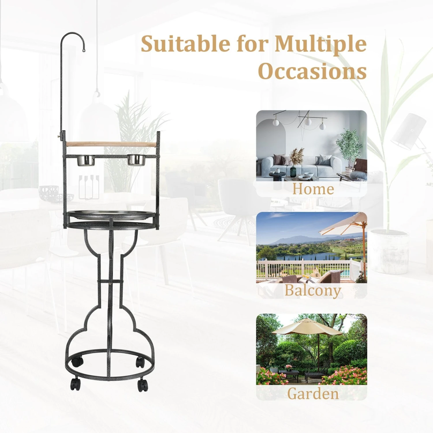 Coziwow By Jaxpety Outdoor/Indoor Bird Stand Feeder Perch 8 Coziwow By Jaxpety Outdoor/Indoor Bird Stand Feeder Perch - Image 6