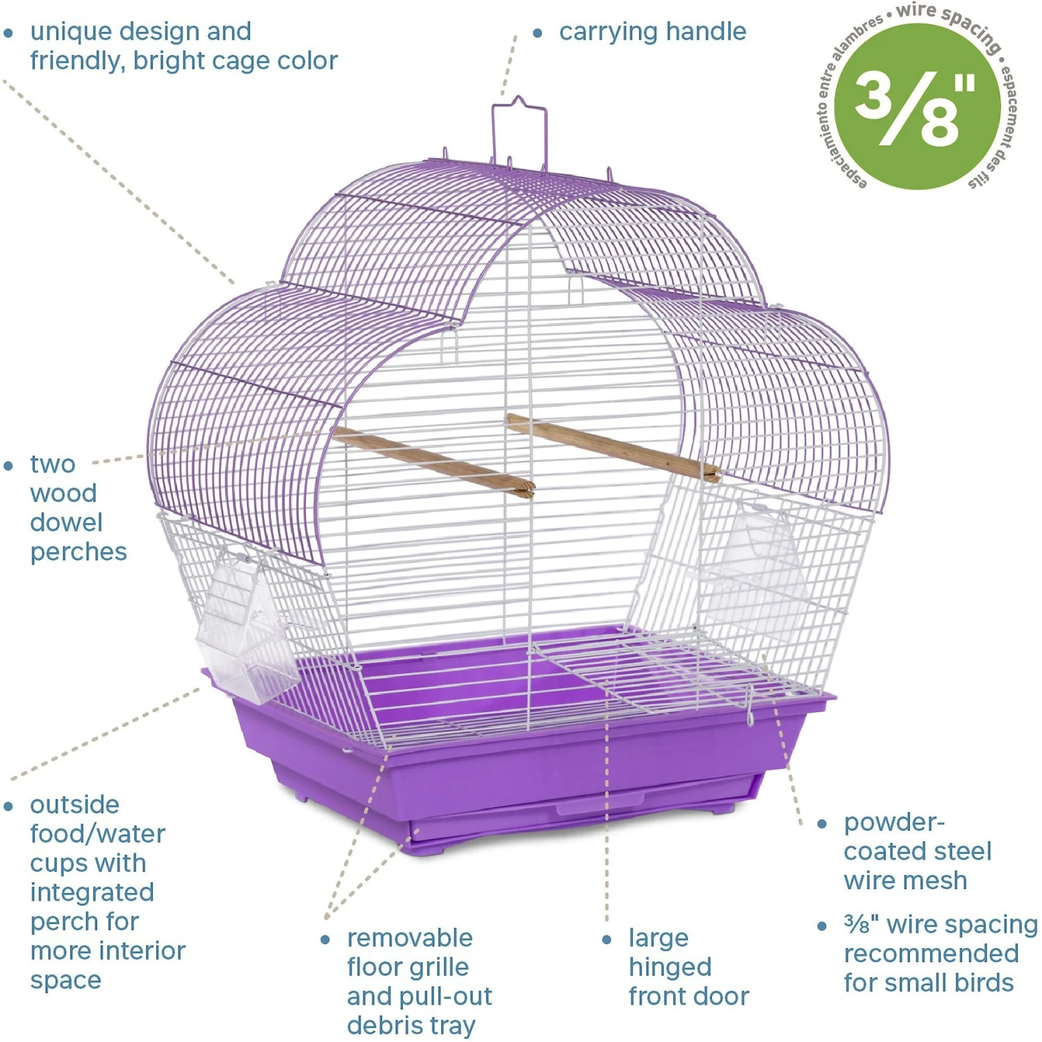 Prevue Pet Products Palm Beach Scallop Roof Bird Cage 8 Prevue Pet Products Palm Beach Scallop Roof Bird Cage - Image 6