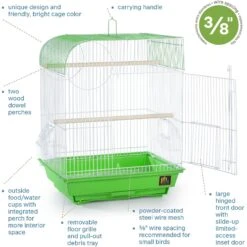 Prevue Pet Products Southbeach Flat Top Bird Cage -Sunny Decor Shop 333098 PT5. AC SS1800 V1634087487