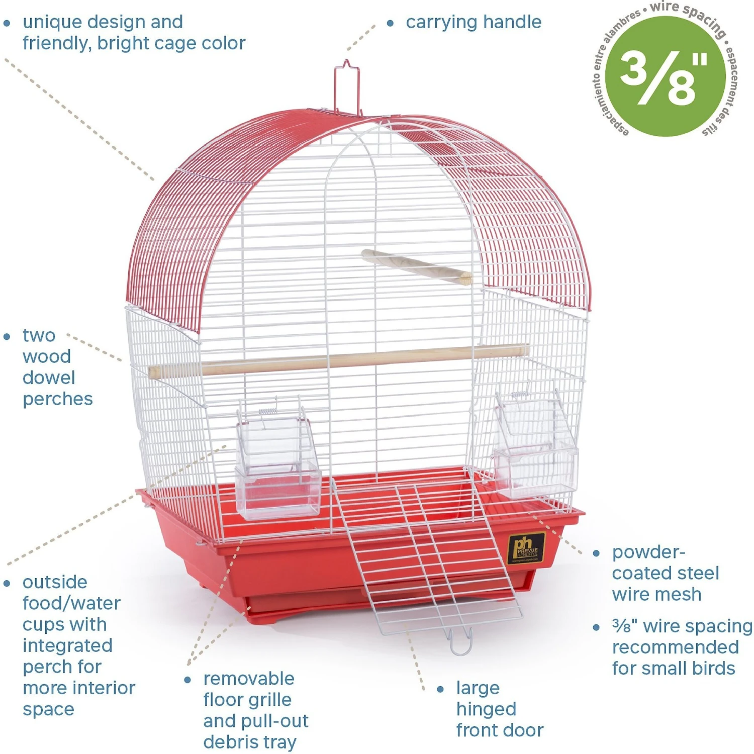 Prevue Pet Products Southbeach Dome Top Bird Cage 8 Prevue Pet Products Southbeach Dome Top Bird Cage - Image 6
