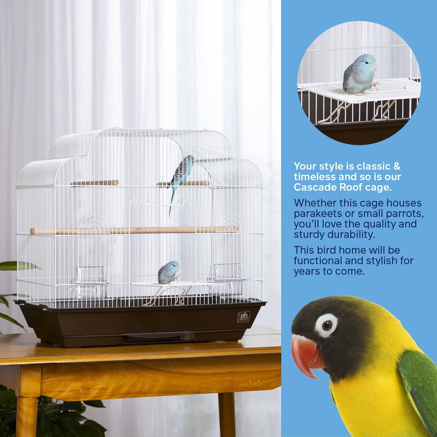 Prevue Pet Products Keet/Tiel Cascade Roof Bird Cage 10 Prevue Pet Products Keet/Tiel Cascade Roof Bird Cage - Image 8