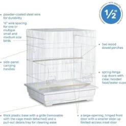 Prevue Pet Products Keet/Tiel Square Roof Bird Cage -Sunny Decor Shop 333120 PT4. AC SS1800 V1634164580