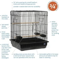 Prevue Pet Products Parrot Bird Cage -Sunny Decor Shop 333122 PT5. AC SS1800 V1634160115