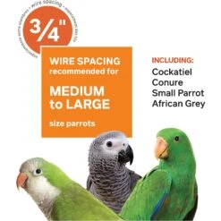 Prevue Pet Products Parrot Bird Cage -Sunny Decor Shop 333122 PT8. AC SS1800 V1634162786