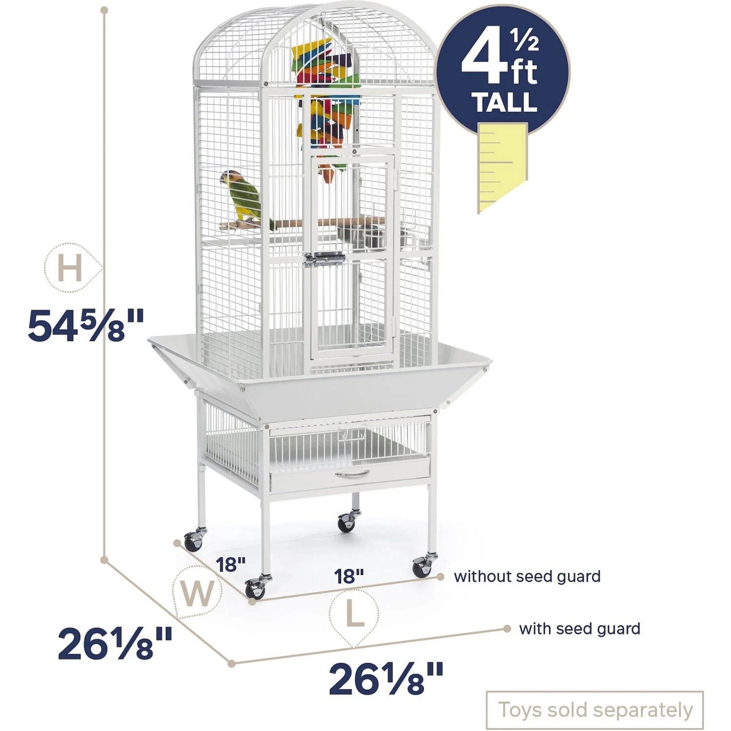 Prevue Pet Products Small Dome Top Bird Cage 4 Prevue Pet Products Small Dome Top Bird Cage - Image 2