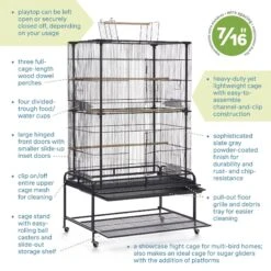 Prevue Pet Products Stand & Playtop Flight Bird Cage 17 Prevue Pet Products Stand & Playtop Flight Bird Cage -Sunny Decor Shop 333144 PT6. AC SS1800 V1634162776