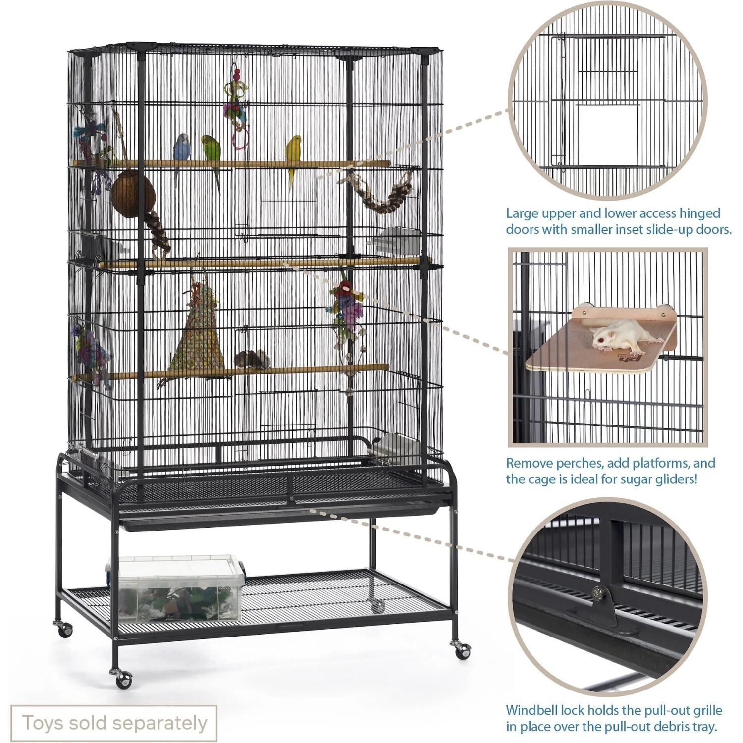 Prevue Pet Products Stand & Playtop Flight Bird Cage 10 Prevue Pet Products Stand & Playtop Flight Bird Cage - Image 8