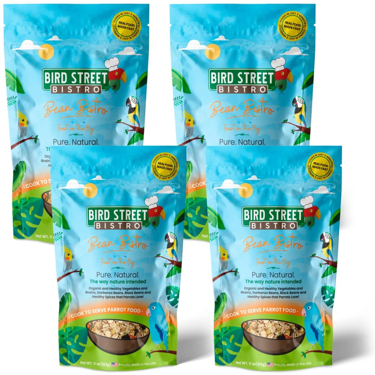 Bird Street Bistro Bean Feast On The Fly Bird Food, 4 Count 3 Bird Street Bistro Bean Feast On The Fly Bird Food, 4 Count