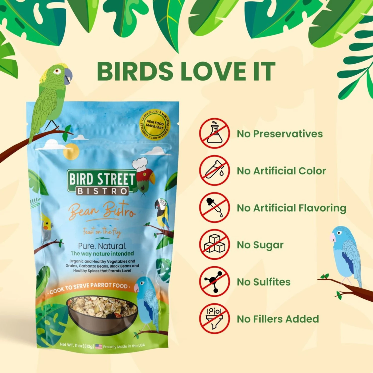 Bird Street Bistro Bean Feast On The Fly Bird Food, 4 Count 4 Bird Street Bistro Bean Feast On The Fly Bird Food, 4 Count - Image 2