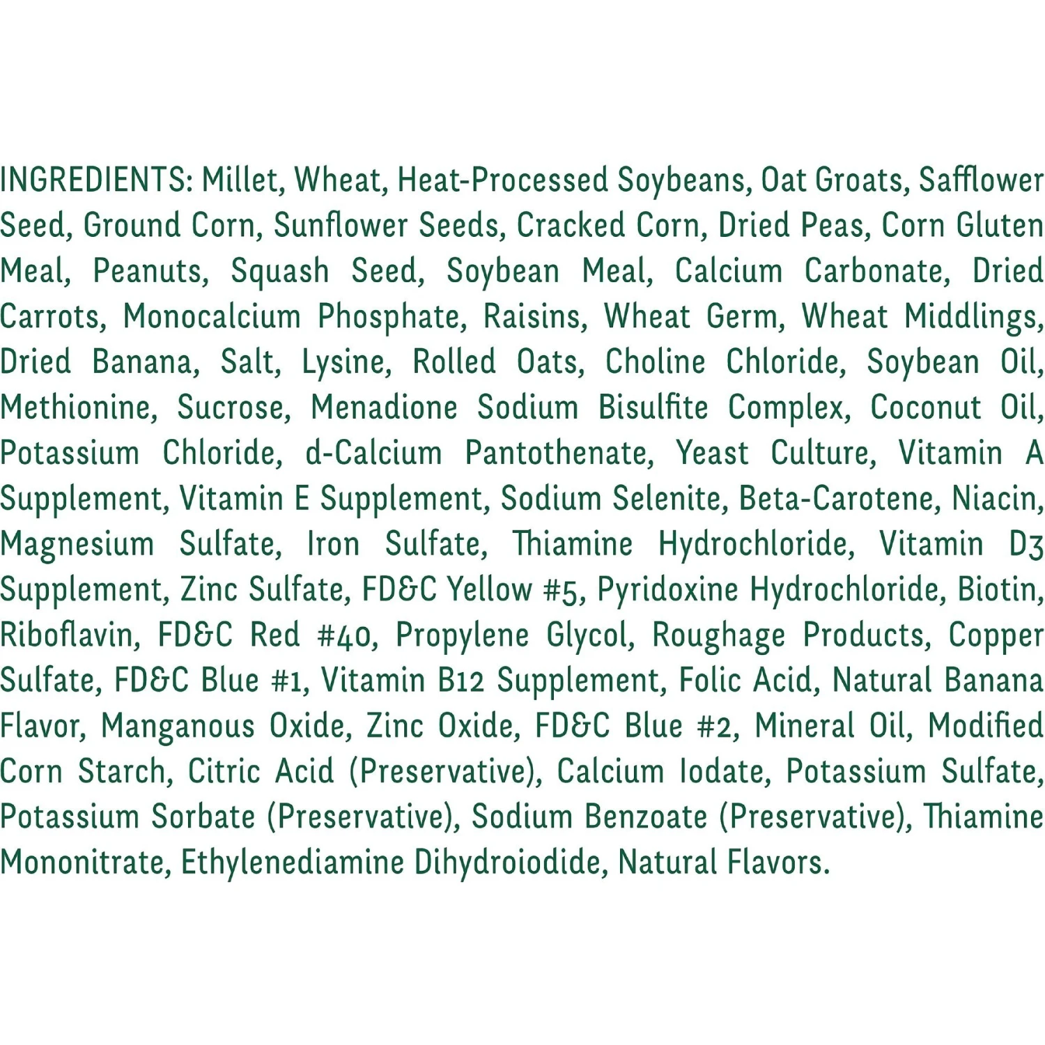 Wild Harvest Advanced Nutrition Seed, Grain & Vegetable Mix Cockatiel Food, 8-lb Bag 7 Wild Harvest Advanced Nutrition Seed, Grain & Vegetable Mix Cockatiel Food, 8-lb Bag - Image 5