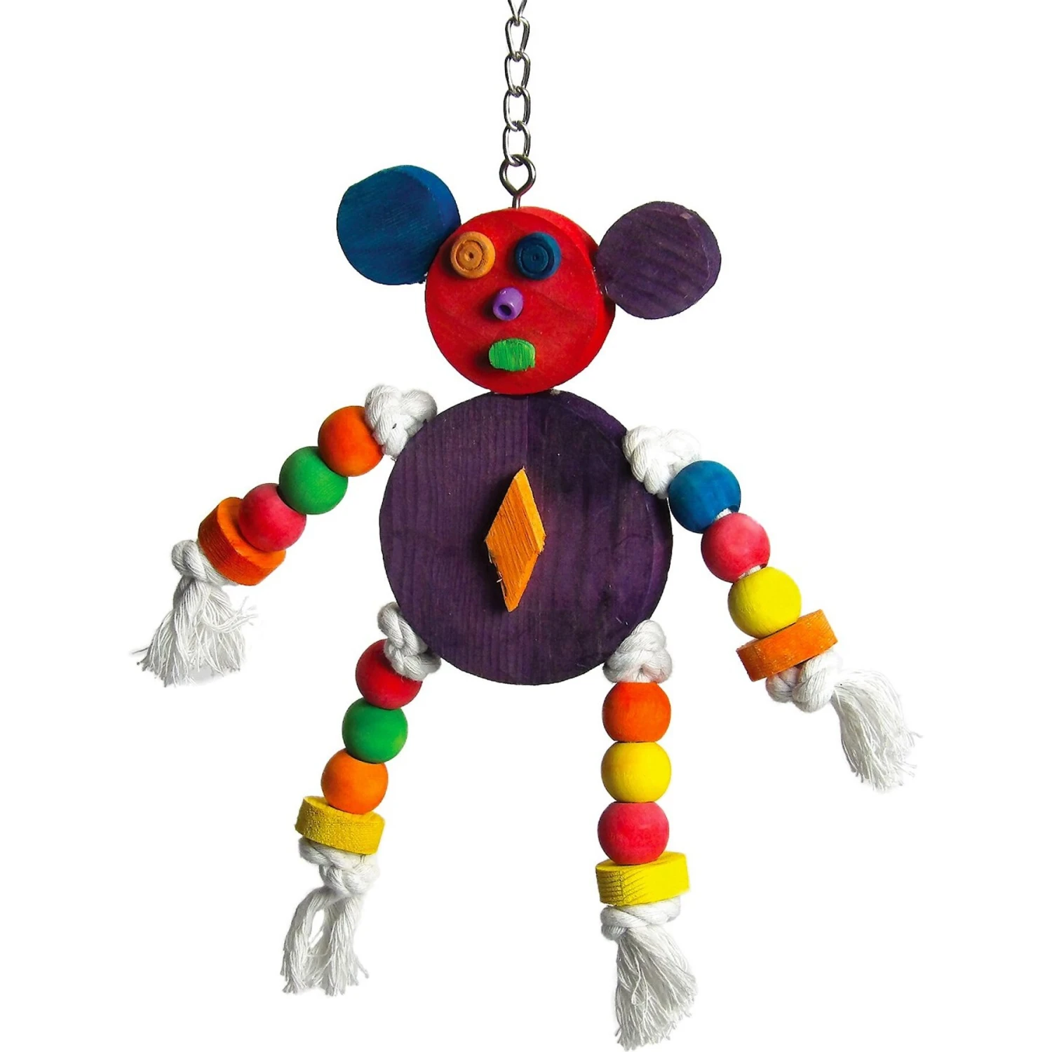 A&E Cage Company The Crazy Wooden Mouse Bird Toy 3 A&E Cage Company The Crazy Wooden Mouse Bird Toy