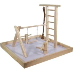 Bird Life Penn-Plax Wooden Bird Playpen, Natural Brown, XX-Large