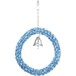 Bird Life Braided Rope Bird Swing, Blue, Medium