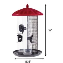 North States Crimson Triple Tube Bird Feeder, Red -Sunny Decor Shop 345190 PT1. AC SS1800 V1637108802