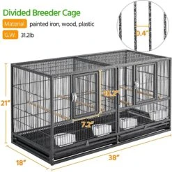 Yaheetech 18-in Wide Stackable Divided Breeder Cage -Sunny Decor Shop 352589 PT2. AC SS1800 V1641403290
