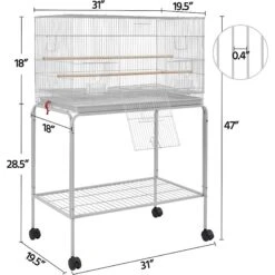 Yaheetech Rolling Stand Extra Space Wood Perches Bird Cage -Sunny Decor Shop 352609 PT3. AC SS1800 V1640041283