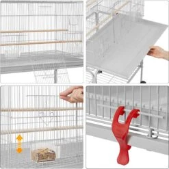 Yaheetech Rolling Stand Extra Space Wood Perches Bird Cage -Sunny Decor Shop 352609 PT5. AC SS1800 V1640041322
