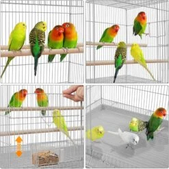 Yaheetech Rolling Stand Extra Space Wood Perches Bird Cage -Sunny Decor Shop 352609 PT6. AC SS1800 V1640040166