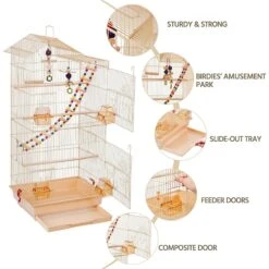 Yaheetech 39-in Metal Parrot Cage -Sunny Decor Shop 352622 PT4. AC SS1800 V1640044632