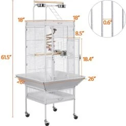 Yaheetech Rolling Metal Parrot Cage With Playtop -Sunny Decor Shop 352624 PT2. AC SS1800 V1641403281
