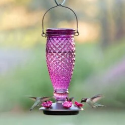 Perky-Pet Diamond Wine Top-Fill Glass Hummingbird Feeder -Sunny Decor Shop 355164 PT7. AC SS1800 V1640042538