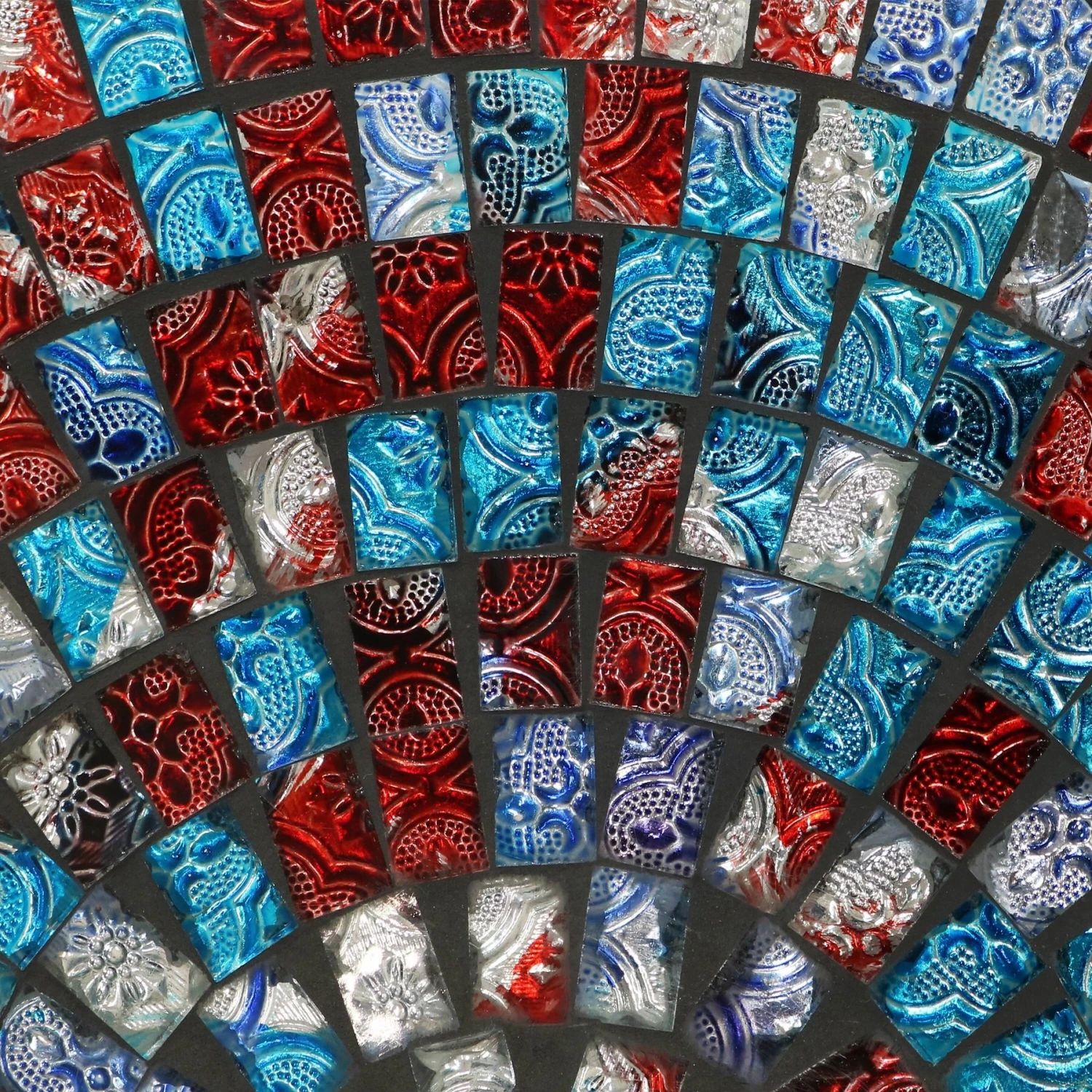 Sunnydaze Decor Multi-Color Tile Glass Bird Bath 9 Sunnydaze Decor Multi-Color Tile Glass Bird Bath - Image 7