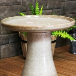 Sunnydaze Decor Duo-Tone Outdoor Glazed Ceramic Bird Bath -Sunny Decor Shop 357780 PT4. AC SS1800 V1641944562