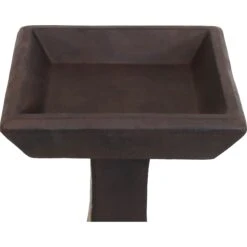 Sunnydaze Decor Simply Square Modern Reinforced Concrete Bird Bath -Sunny Decor Shop 357785 PT2. AC SS1800 V1641942112