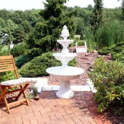 Sunnydaze Decor 3-Tier Welcome Garden Water Fountain -Sunny Decor Shop 357800 PT1. AC SS1800 V1641943059